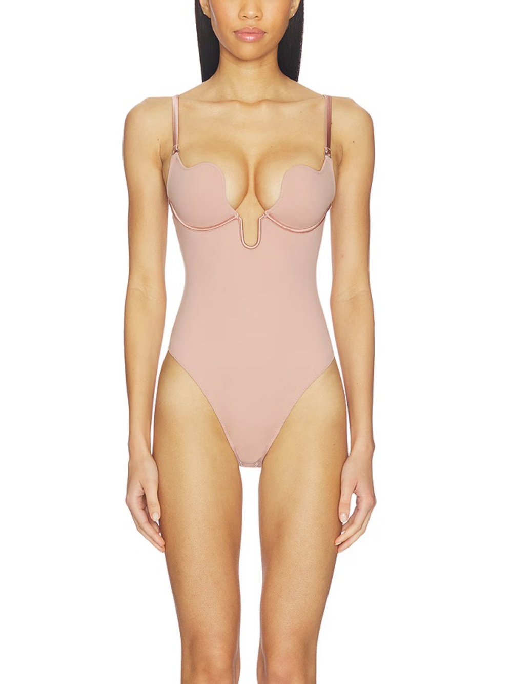 Fleur Du Mal Le Stretch U-Plunge Bodysuit